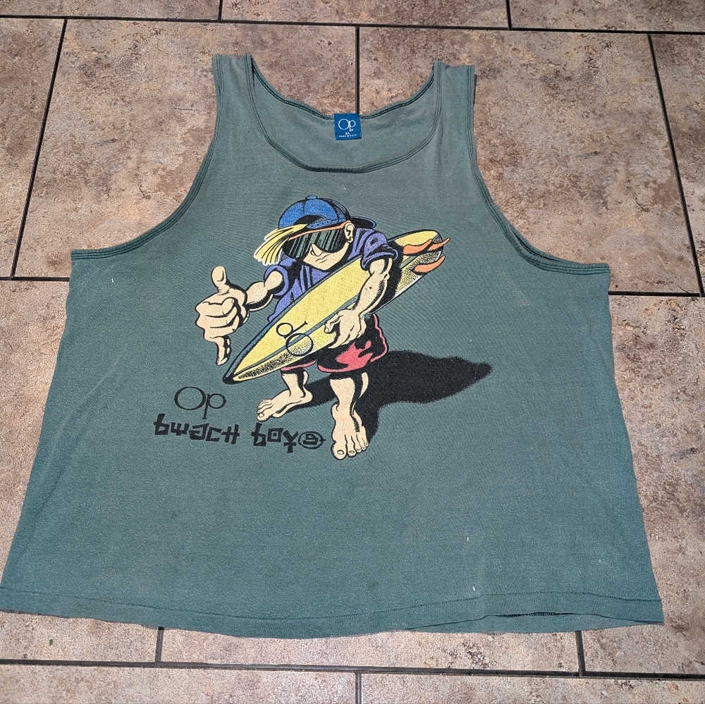OP Vintage Late 80s Fader Tank Top Men's Xl